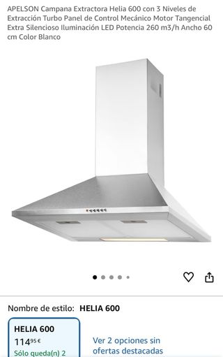 Campana extractora cocina Apelson