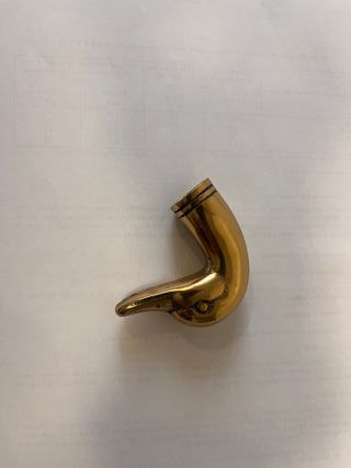 Empuñadura bastón antiguo cabeza de pato