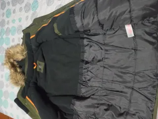 Parka abrigo caballero verde militar