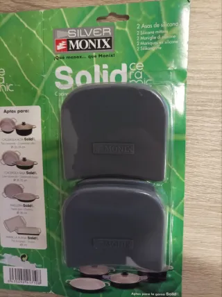 2 maniglie in silicone Monix per casseruole e padelle