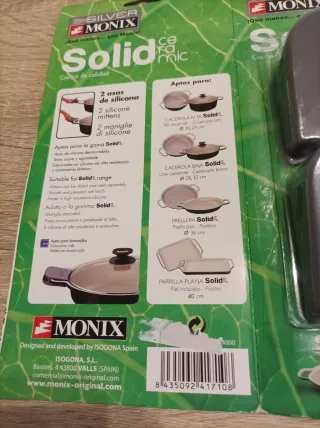 2 maniglie in silicone Monix per casseruole e padelle