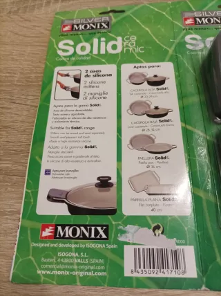 2 maniglie in silicone Monix per casseruole e padelle