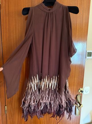 Vestido seda fiesta Carles Serra.