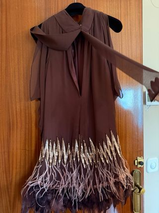 Vestido seda fiesta Carles Serra.