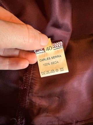 Vestido seda fiesta Carles Serra.