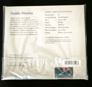 Moneda Conmemorativa Freddie Mercury