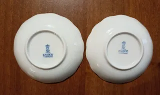 Kayser Germany Piattini in Porcellana Bianca