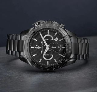 Reloj Maserati Cronógrafo Negro y Plateado