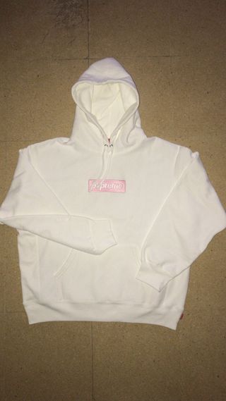 Sudadera Supreme Box Logo Blanca