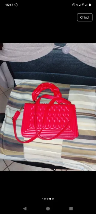 Borsetta Prada Milano Pelle Rossa