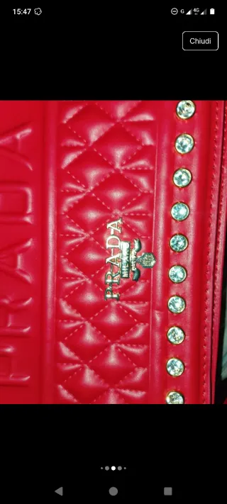 Borsetta Prada Milano Pelle Rossa