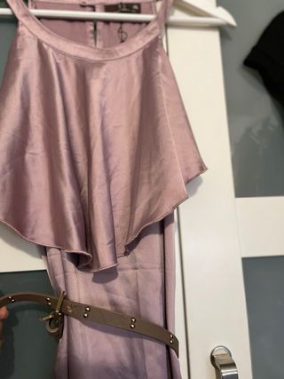 Vestido rosa nude seda XL
