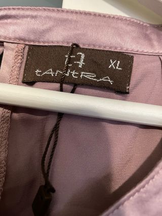 Vestido rosa nude seda XL