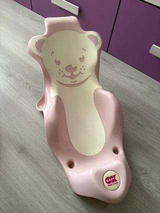 Asiento bañera bebé rosa