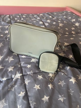 Bolso Parfois azul/gris con monedero