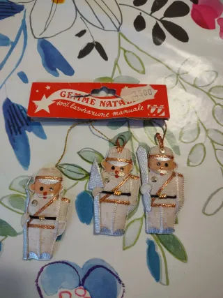 Addobbi Natalizi Soldatini Tessuto Set 3