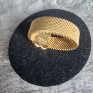 Anillo Tous Oso malaquita Dorado