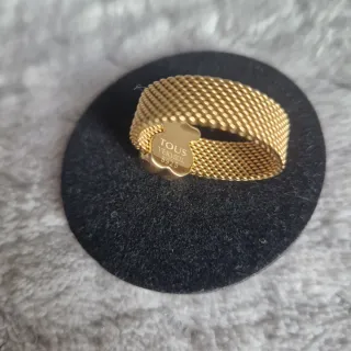 Anillo Tous Oso malaquita Dorado