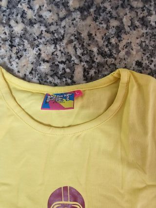 Camiseta Motero Talla L Amarilla
