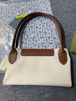 Bolso Longchamp Blanco y Marrón
