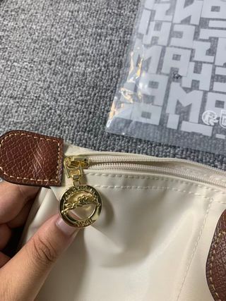 Bolso Longchamp Blanco y Marrón