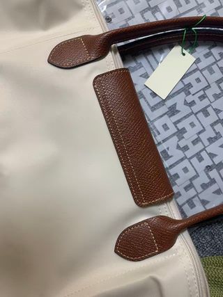 Bolso Longchamp Blanco y Marrón