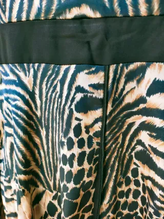 Vestido Sedoso Estampado Animal Print