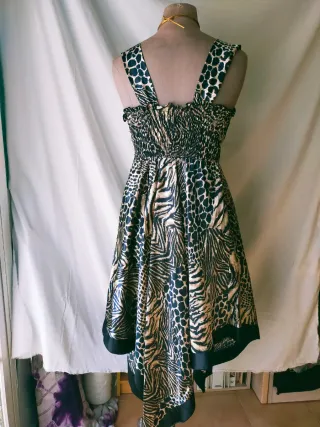 Vestido Sedoso Estampado Animal Print