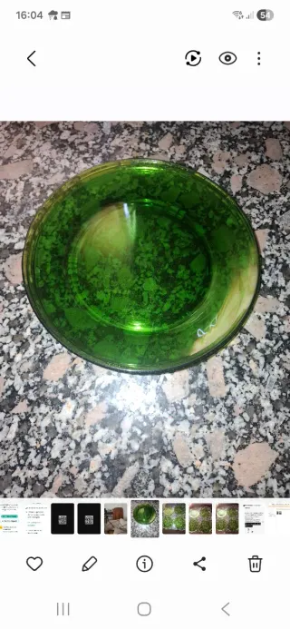 6 Piatti Duralex Verde in Vetro