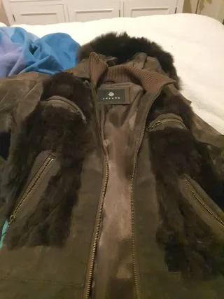 Chaqueta de piel JOLUNA tres cuartos mujer