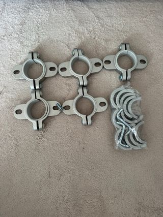5 Abrazaderas Ikea Stolmen Metal Nuevas