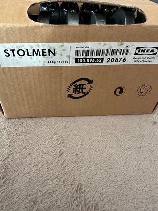 5 Abrazaderas Ikea Stolmen Metal Nuevas