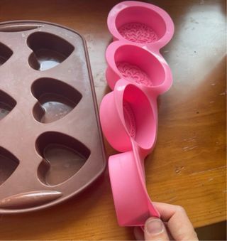 Moldes silicona jabón/chocolates (3 uds)