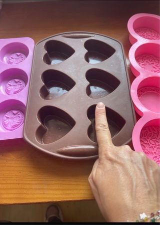 Moldes silicona jabón/chocolates (3 uds)