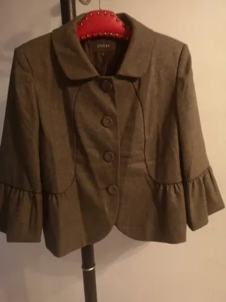 Chaqueta Blazer Zendra Marrón Mujer