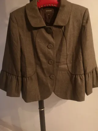 Chaqueta Blazer Zendra Marrón Mujer