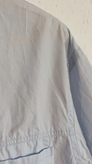 Camisa Zara Manga Corta Azul Talla XL