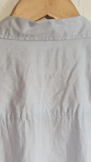 Camisa Zara Manga Corta Azul Talla XL