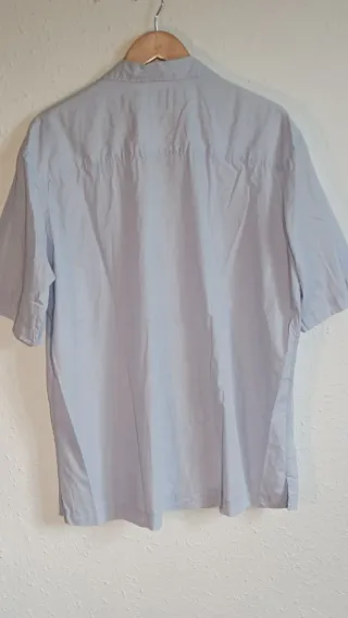 Camisa Zara Manga Corta Azul Talla XL