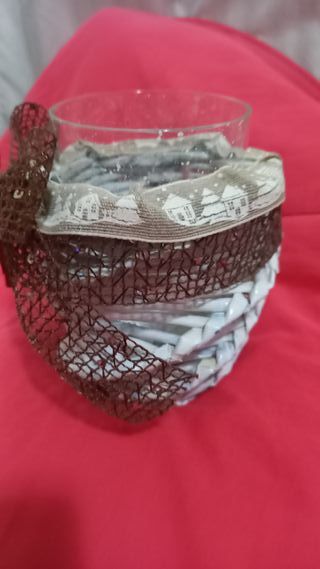 Vasetto decorato Natale Renna