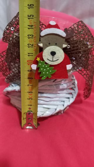 Vasetto decorato Natale Renna