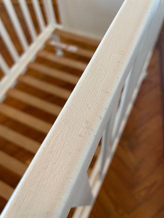 Cuna bebe madera blanca 120 x 60