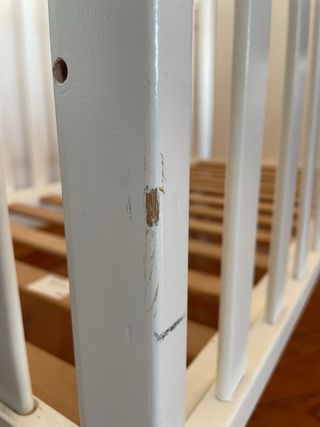 Cuna bebe madera blanca 120 x 60