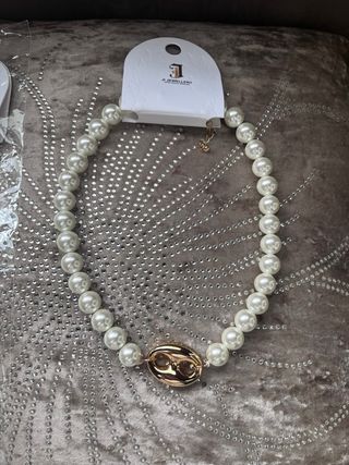Collar perlas nudo barco dorado Ji Jewellery
