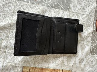 Cartera de cuero Jaguar negra para hombre