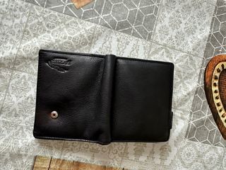 Cartera de cuero Jaguar negra para hombre