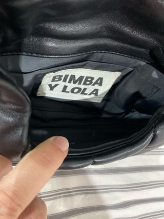 Bolso Bimba y Lola Negro Piel Acolchado