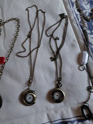 Colgantes artesanales relojes, camafeo o cadenas