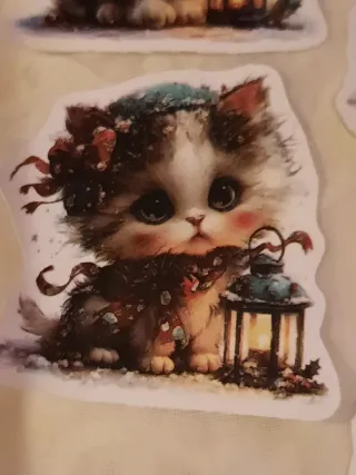 10 Autocolantes Gatinhos e Cães Fofos