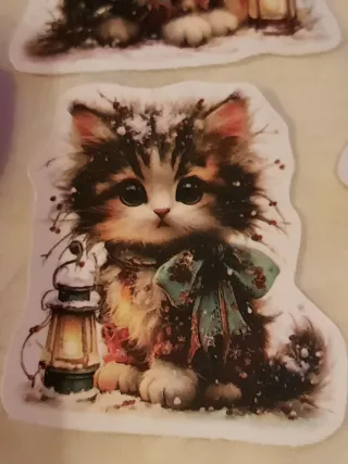 10 Autocolantes Gatinhos e Cães Fofos